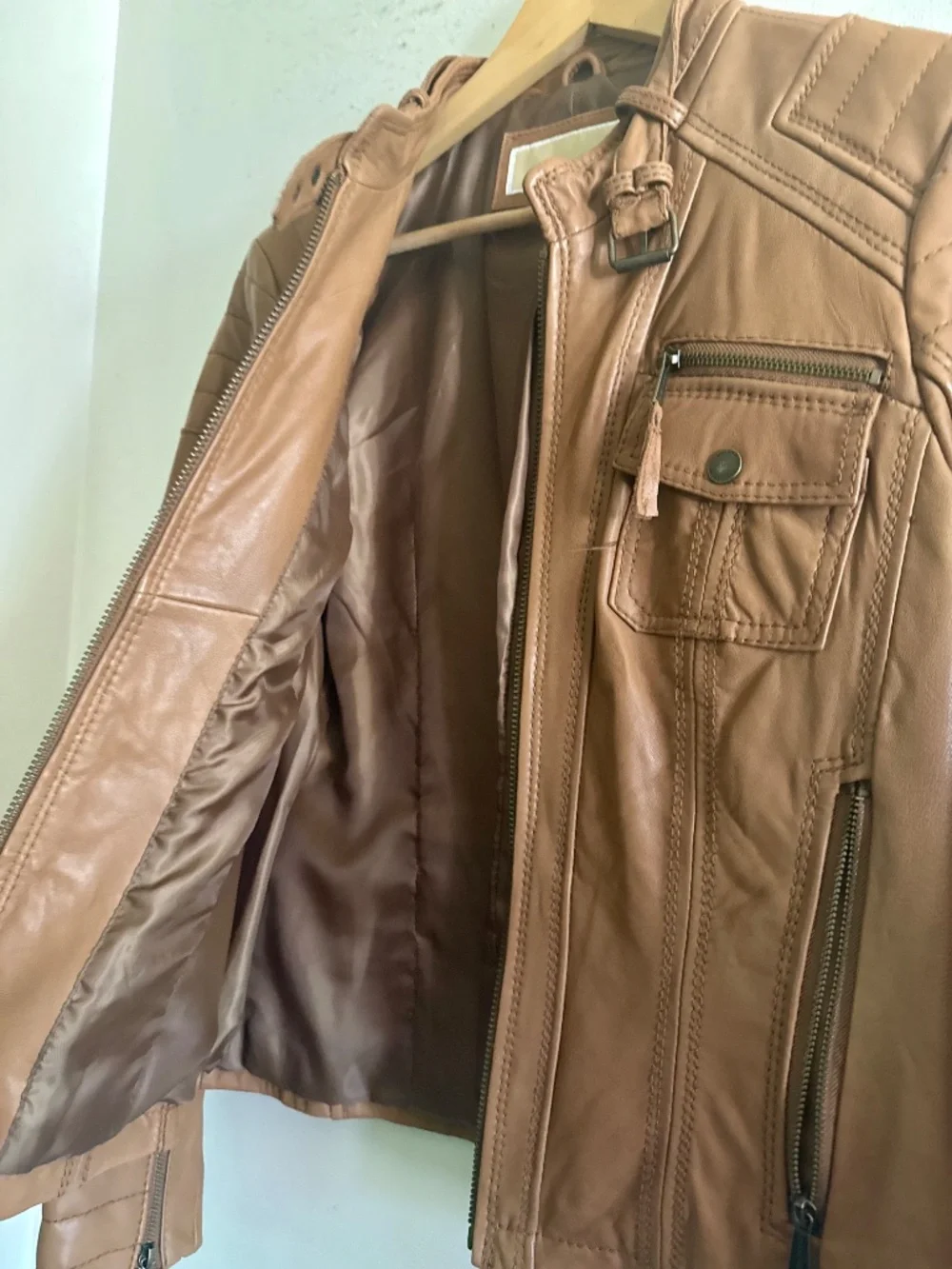 Michael Kors Brown Leather Jacket